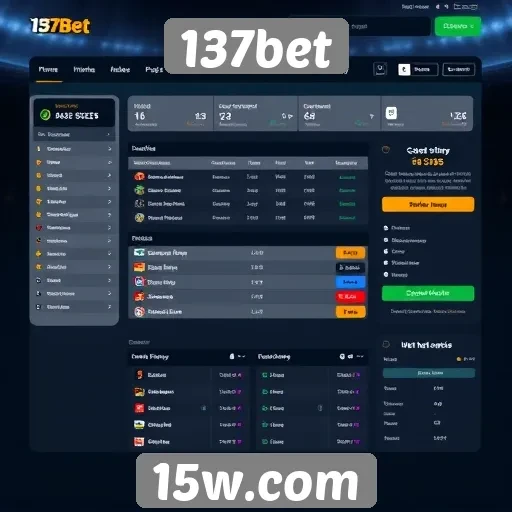 Interface do usuário do site 137bet